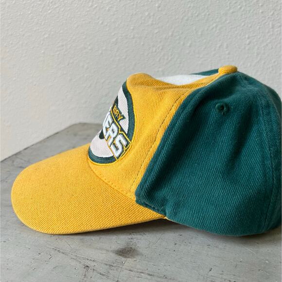 Vintage NFL Green Bay Packers color block embroidered football 90s Y2K hat - Picture 8 of 15